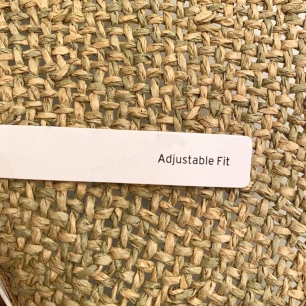 NEW Nordstrom Floppy Straw Sun Hat Natural Combo - Picture 7 of 10